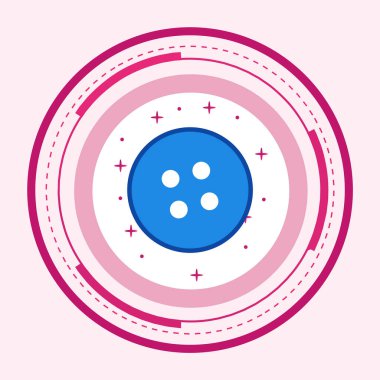 Düğme Simgesi Moda Biçimi Ayrı Arka Gruplandırılmış