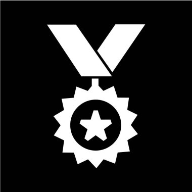 Madalya ikon vektör illüstrasyonu