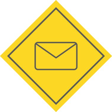 Moda Biçiminde Zarf Simgesi İzole Arkaplan