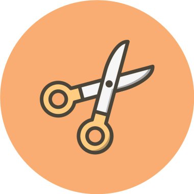 makas düz vektör simgesi