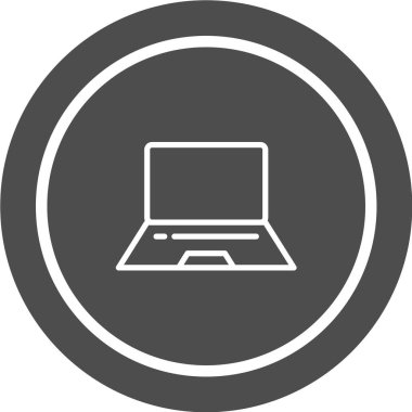 Dizüstü bilgisayar simgesi vektör çizimi