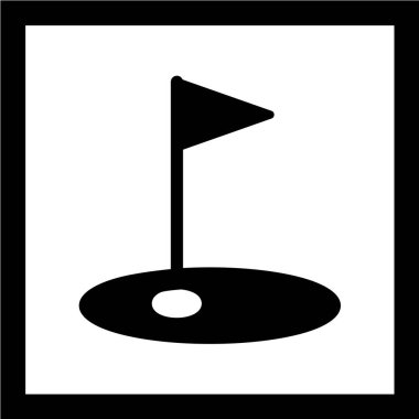 Golf topu ikonu vektör illüstrasyonu