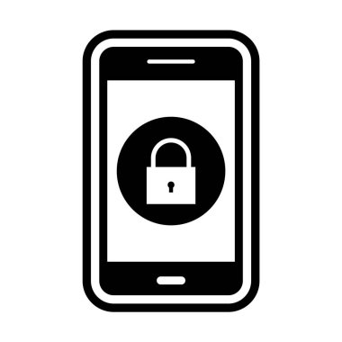 Mobil Uygulama Simgesini Moda Biçiminde İzole Edilmiş Arkaplanda Kilitle