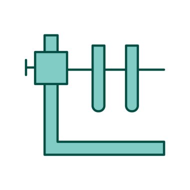 Moda Biçimli Duruş Simgesine sahip İki Tüp İzole Arkaplan      