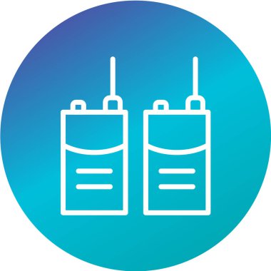 Vektör illüstrasyonu, basit bir telsiz simgesi