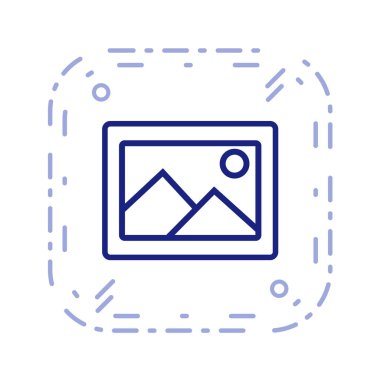 Multimedya düz simgesi beyaz arkaplanda izole edildi