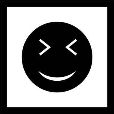 Gülümseme simgesi, vektör illüstrasyonu