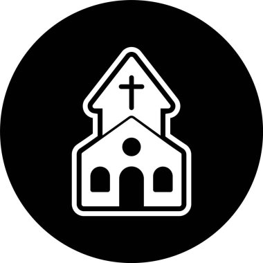 Moda tarzı izole edilmiş arka planda kilise simgesi
