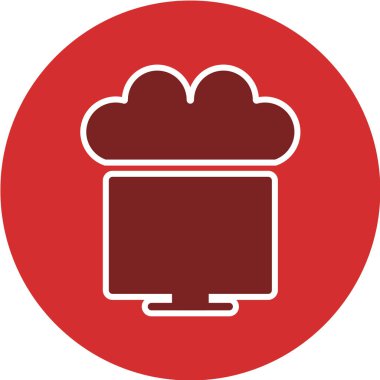 bulut depolama simgesi, vektör illüstrasyonu