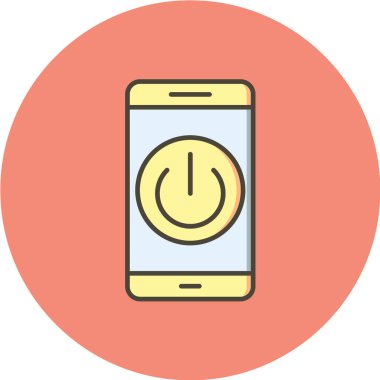 Modern telefon simgesinin vektör illüstrasyonu 