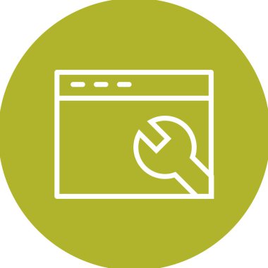 Basit simge, web sayfasının vektör illüstrasyonu, ayarlar