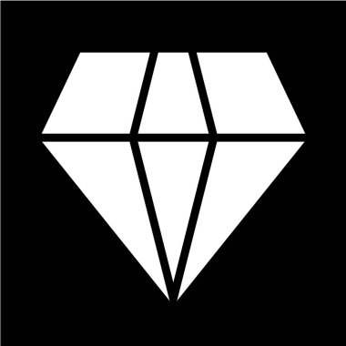 Elmas ikonu. düz tasarım biçimi