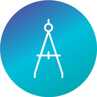 Modern b 'nin vektör çizimi pusula simgesinden yoksun