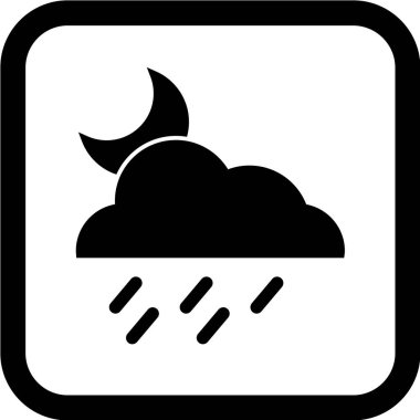 Hava durumu ikonu, vektör çizimi. düz tasarım biçimi