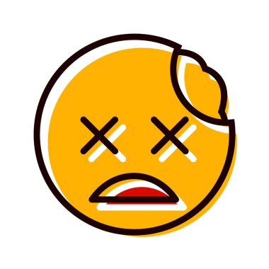 Zombi Emoji Simgesi Moda Tarzı İzole Arkaplan