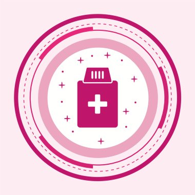 tıbbi düz simge, vektör iilüstrasyonu