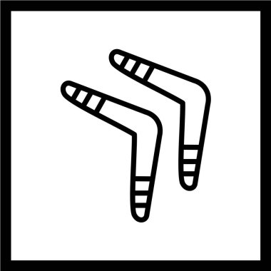 Web basit simgesi, bumerangın vektör illüstrasyonu 