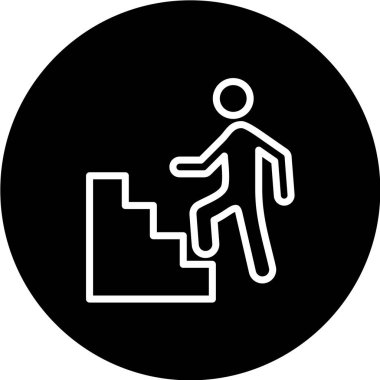 Aşağıdaki ok simgesine sahip adam siyah arkaplanda izole edildi