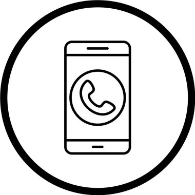 Modern telefon simgesinin vektör illüstrasyonu 