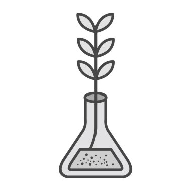 Deneysel Büyüme Simgesi Moda Biçiminde İzole Arkaplan      