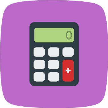 bir hesap makinesi düz vektör simgesi