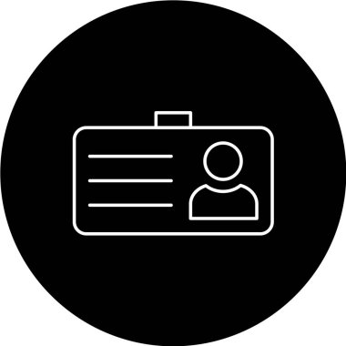 Kartvizit simgesinin vektör illüstrasyonu