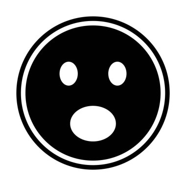 Moda Tarzı İzole Arkaplanda Şaşırmış Emoji Simgesi 