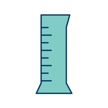Laboratuvar test tübü simgesinin vektör illüstrasyonu