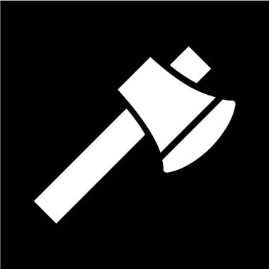 Siyah arkaplanda izole edilmiş çekiç simgesi