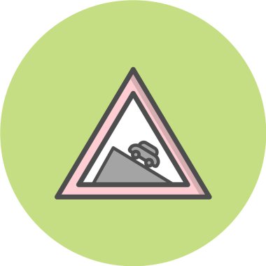 Trafik işareti simgesi. vektör illüstrasyonu 