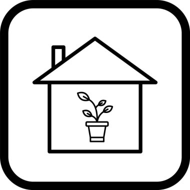  Bitki Evi Simgesi Moda Tarzı Tarzı İzole Arkaplan