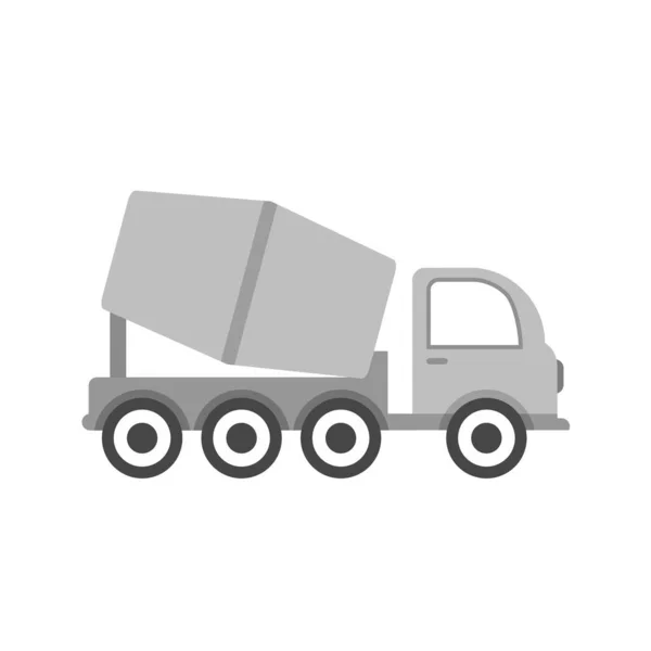 Truck Icoon Zwarte Stijl Geïsoleerd Witte Achtergrond Transportsymbool Vector Illustratie — Stockvector