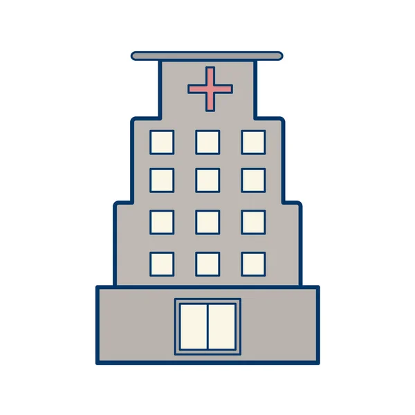 Bâtiment Hospitalier Icône Vectoriel Illustration Conception Graphique — Image vectorielle