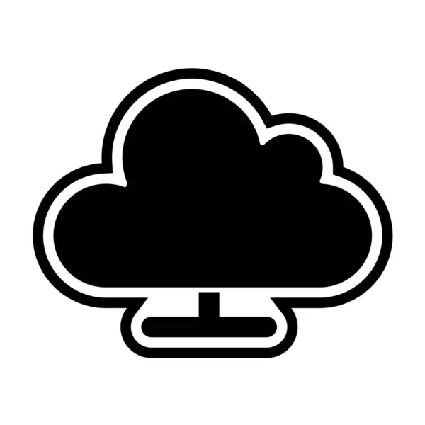 Icono Nube Ilustración Vectorial — Vector de stock