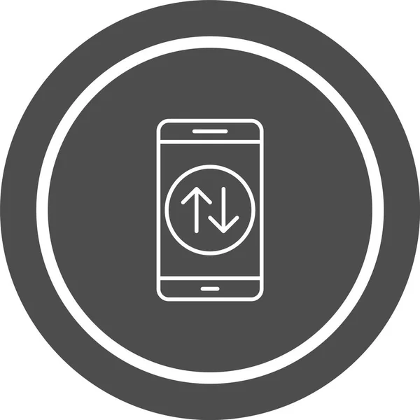 Datenverbindung Mobile Application Icon Trendigen Stil Isolated Background — Stockvektor