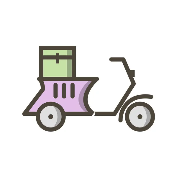 Ilustración Vectorial Icono Simple Scooter — Vector de stock