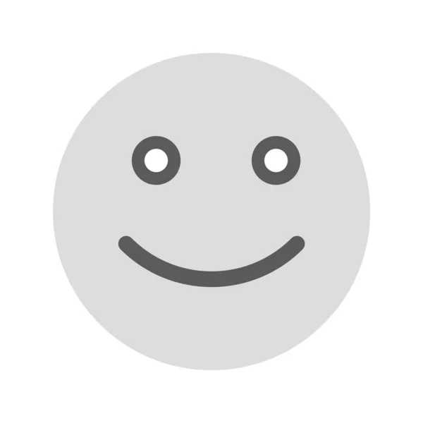 Glad Emoticon Ikonen Trendig Stil Isolerad Bakgrund — Stock vektor