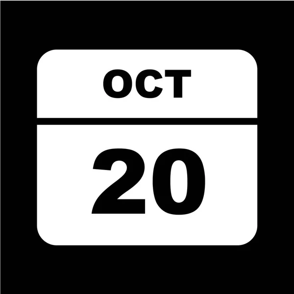 Calendar Date October — Stock Vector