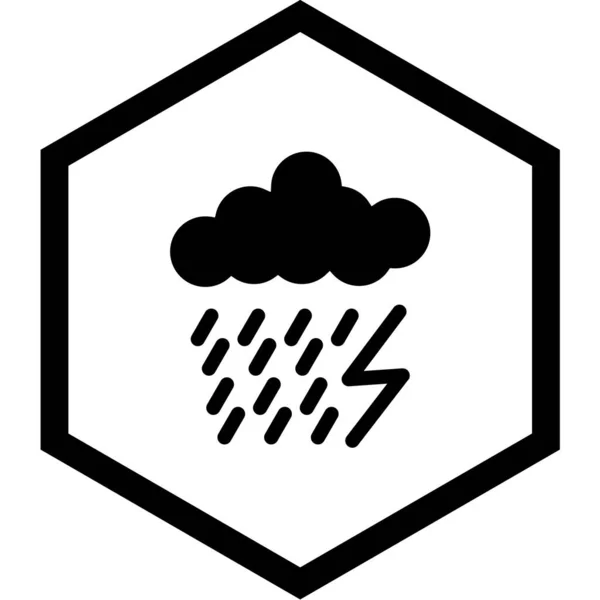 Storm Clouds Vector Icon — Stock Vector