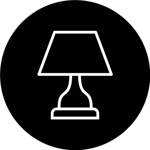 ランプベクトルイラストシンプルなアイコン — ストックベクタ