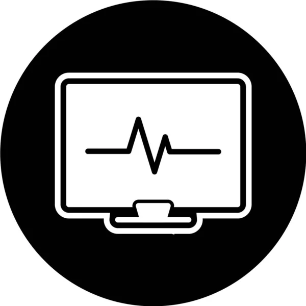 Herzschlagpuls Medizinische Ikone Vektorillustration — Stockvektor