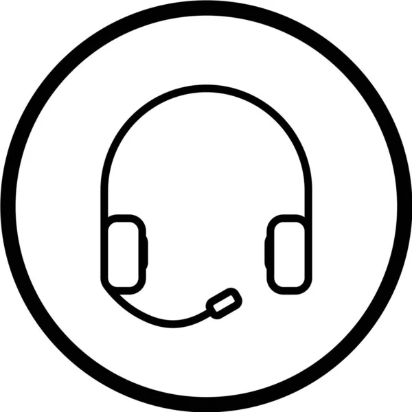 Значок Вивіски Навушників Векторна Ілюстрація — стоковий вектор