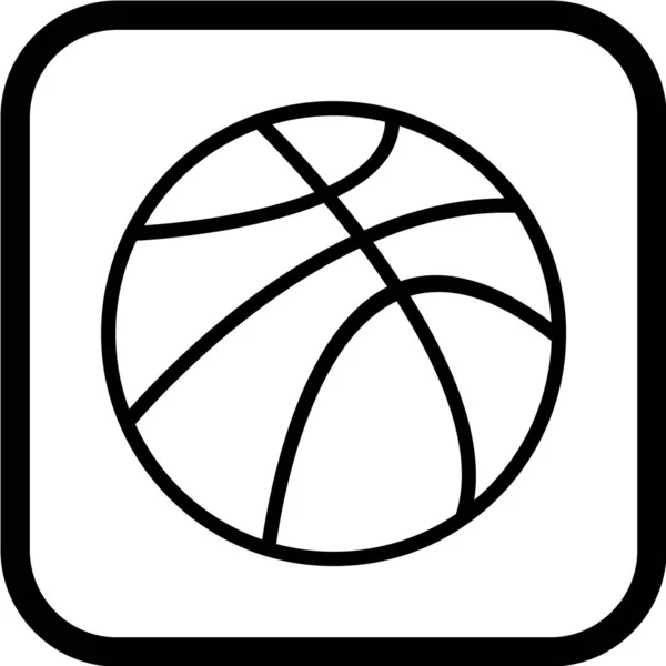 Basketbal Pictogram Vector Illustratie — Stockvector