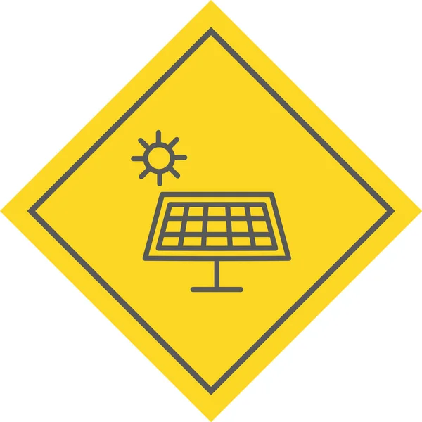 Icono Energía Solar Estilo Moda Fondo Aislado — Archivo Imágenes Vectoriales