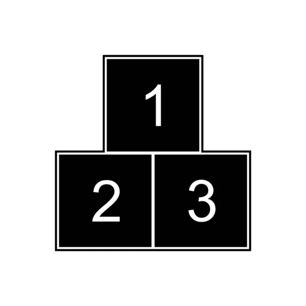 Icône 123 Cubes Dans Style Mode Fond Isolé — Image vectorielle