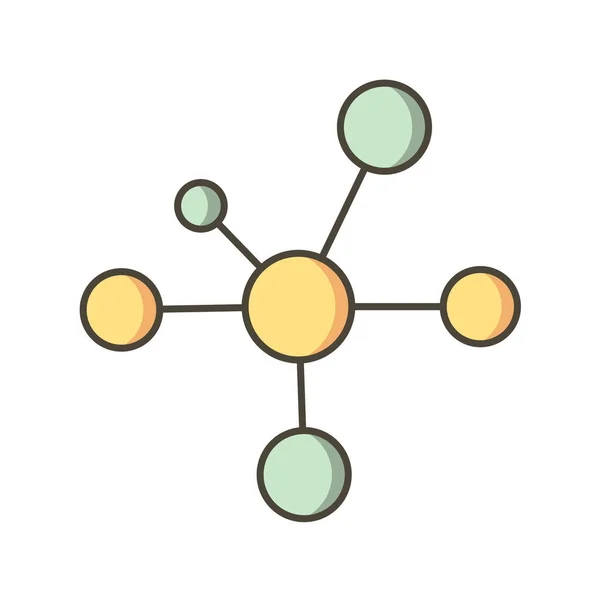 Molecuul Structuur Pictogram Vector Illustratie Grafisch Ontwerp — Stockvector