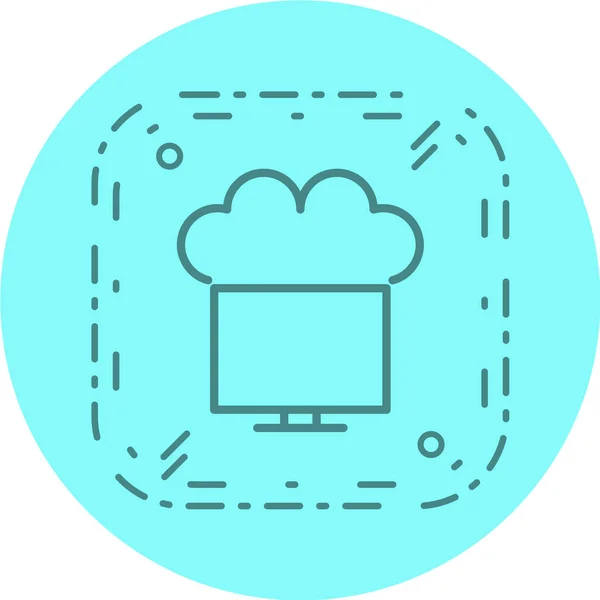 Nube Icono Vector Almacenamiento — Vector de stock