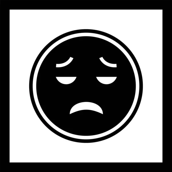 Teleurgesteld Emoji Ikoon Trendy Stijl Geïsoleerde Achtergrond — Stockvector