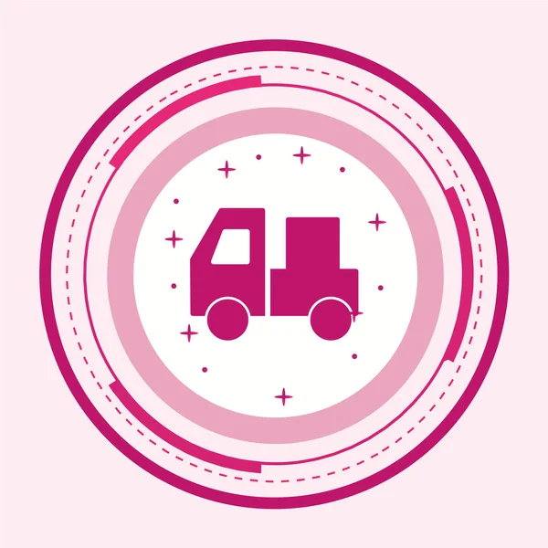 Vector Illustration Delivery Truck Icon — Stock Vector