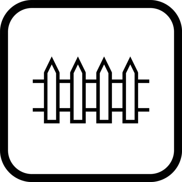 Піктограма Огорожі Стилі Модний Ізольований Фон — стоковий вектор